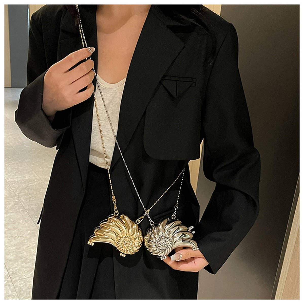 CONCH LIPSTICK  CELEBRITY EVENING BAG CLUTCH BAG_CWAB3264