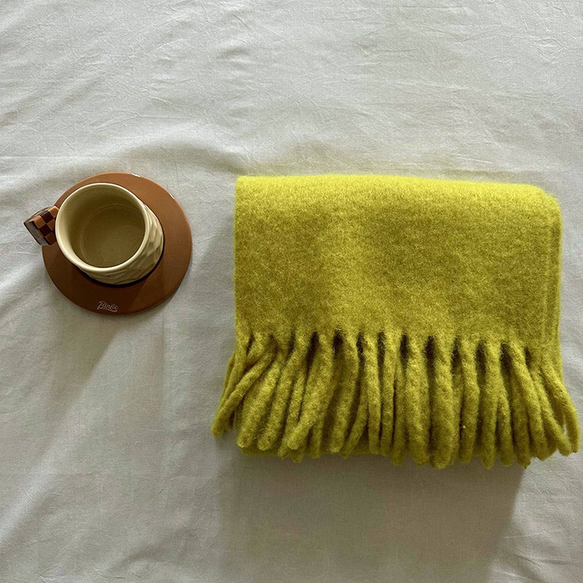 Soft Wool Spun Scarf ??Cozy Winter Neck Warmer_CWASC2317