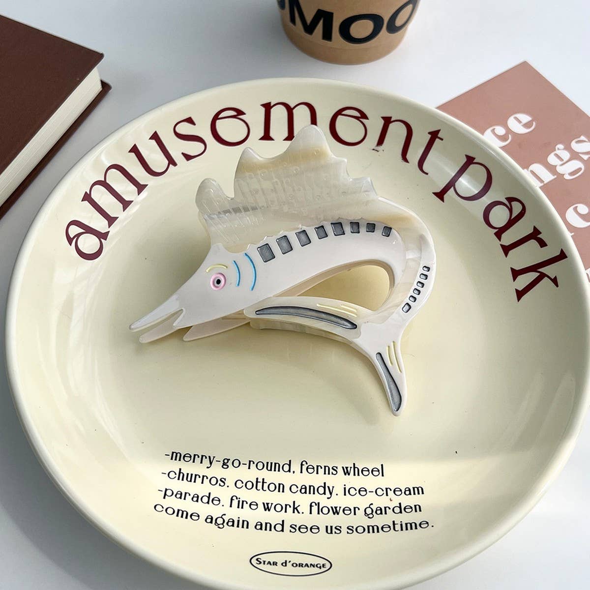 Ocean Sailfish Acetate Claw Clip ??Unique Design_CWAHA5833