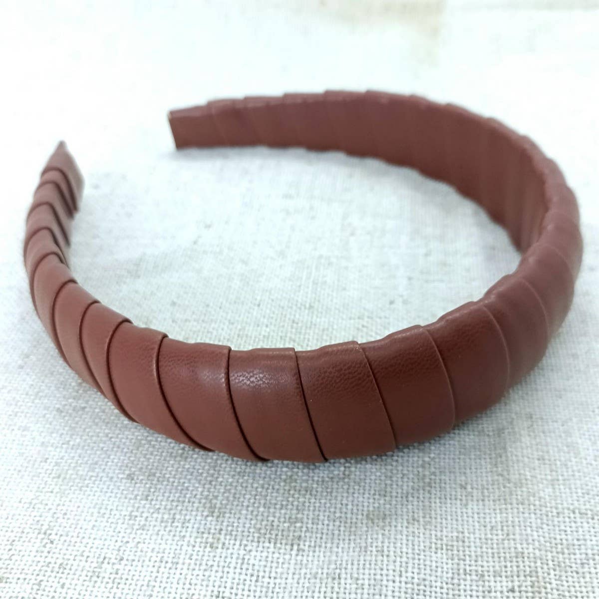 Handcrafted PU Leather Padded High Crown Headband