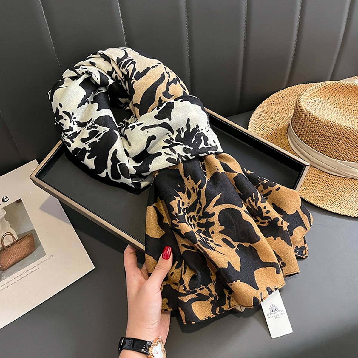 Autumn Cotton Linen Scarf Shawl Wrap for Women_CWASC0586