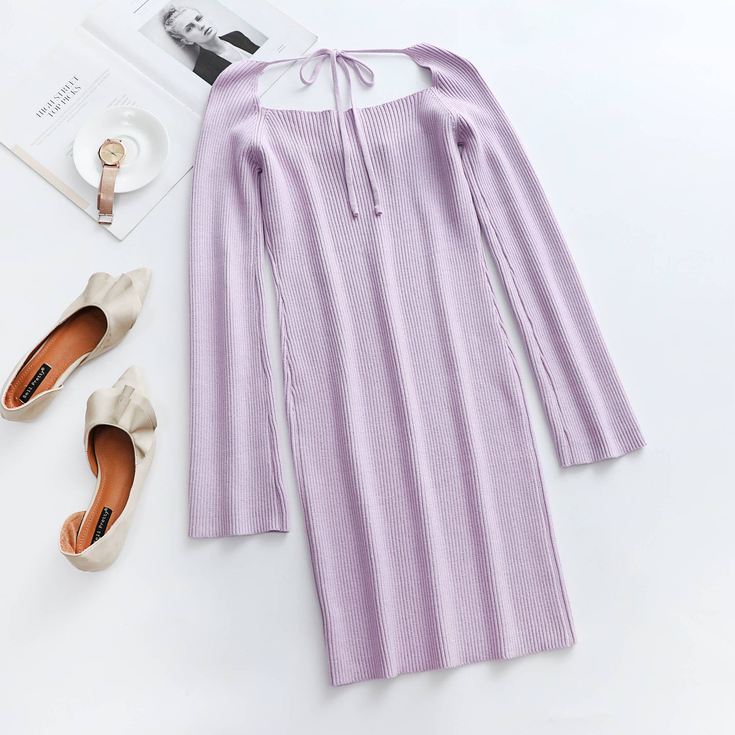 STRAIGHT-LEG PULLOVER WITH STRAP BOTTOMS