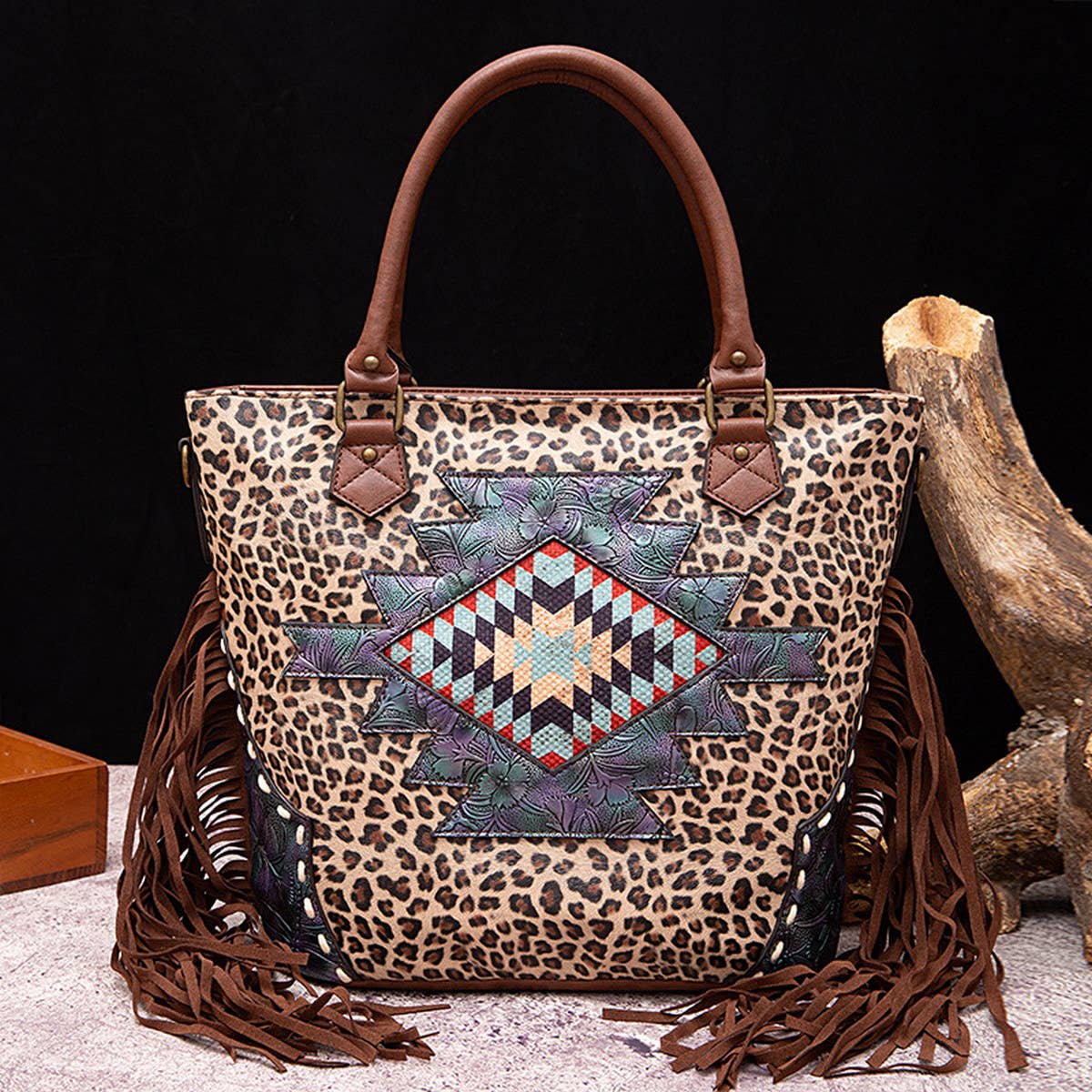 VINTAGE HAND-WOVEN FLOW BEARD SHOULDER BAG_CWAB2600