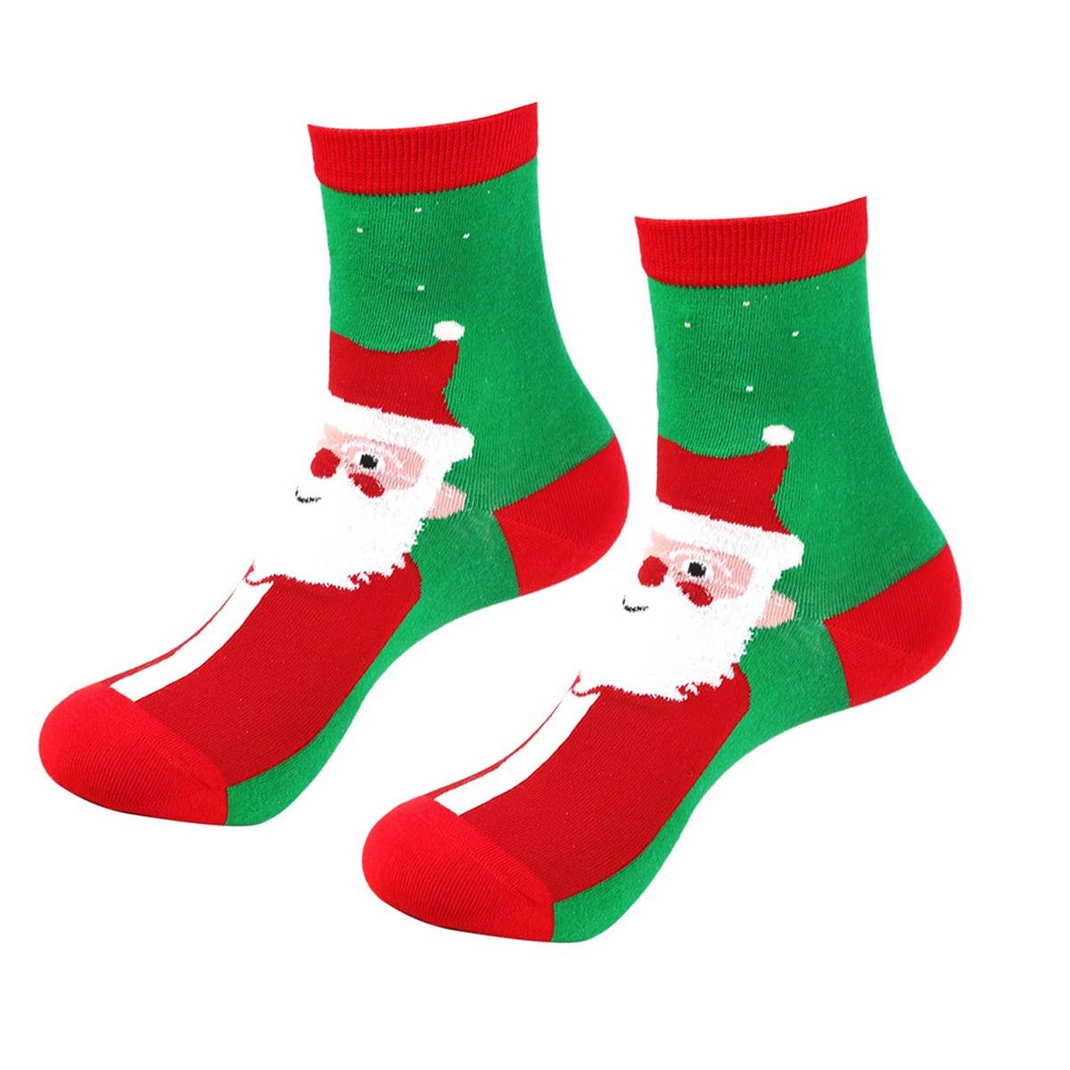CWMS0818_Santa Claus Cartoon Elk Snowman Christmas Socks
