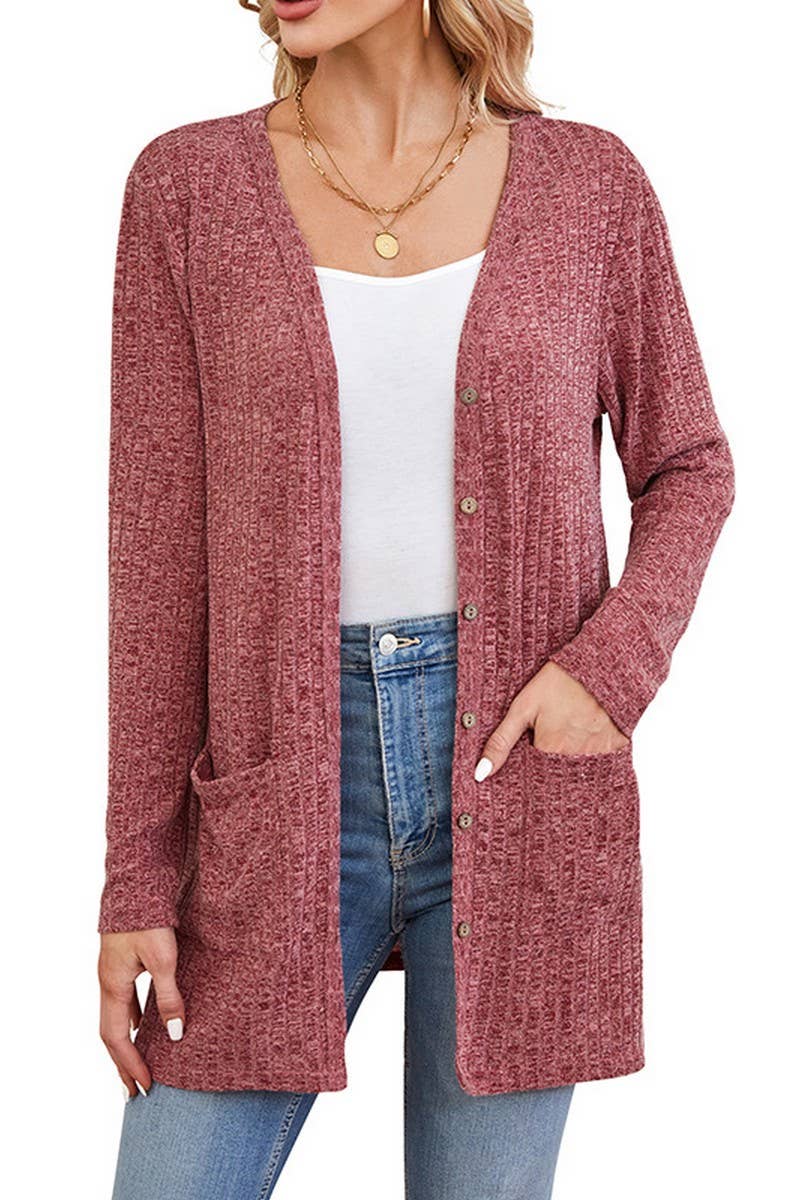 CWOCAL0569_Button Down Long Sleeve Casual Top