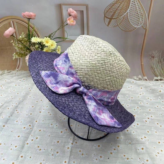 Summer fresh sunshade bow straw hat for women_CWAH3491