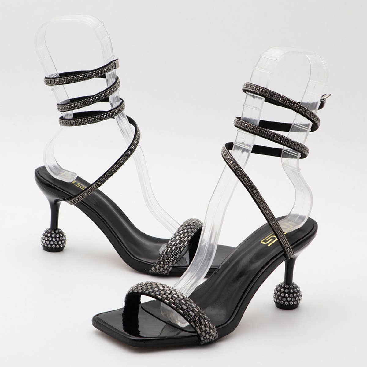 STYLISH SPIRAL STRAP HIGH HEEL SANDALS_CWSHS0598
