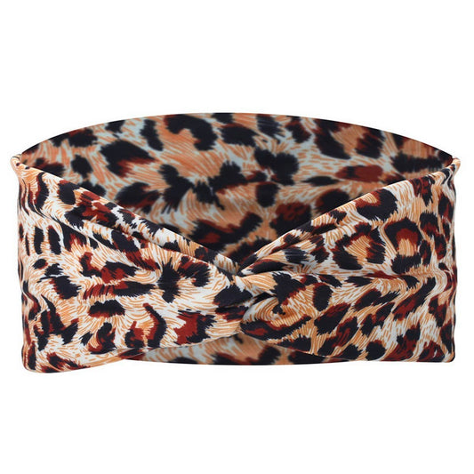 CWAHA6424_LEOPARD PRINT SPORTS YOGA HEADBAND FOR WOMEN