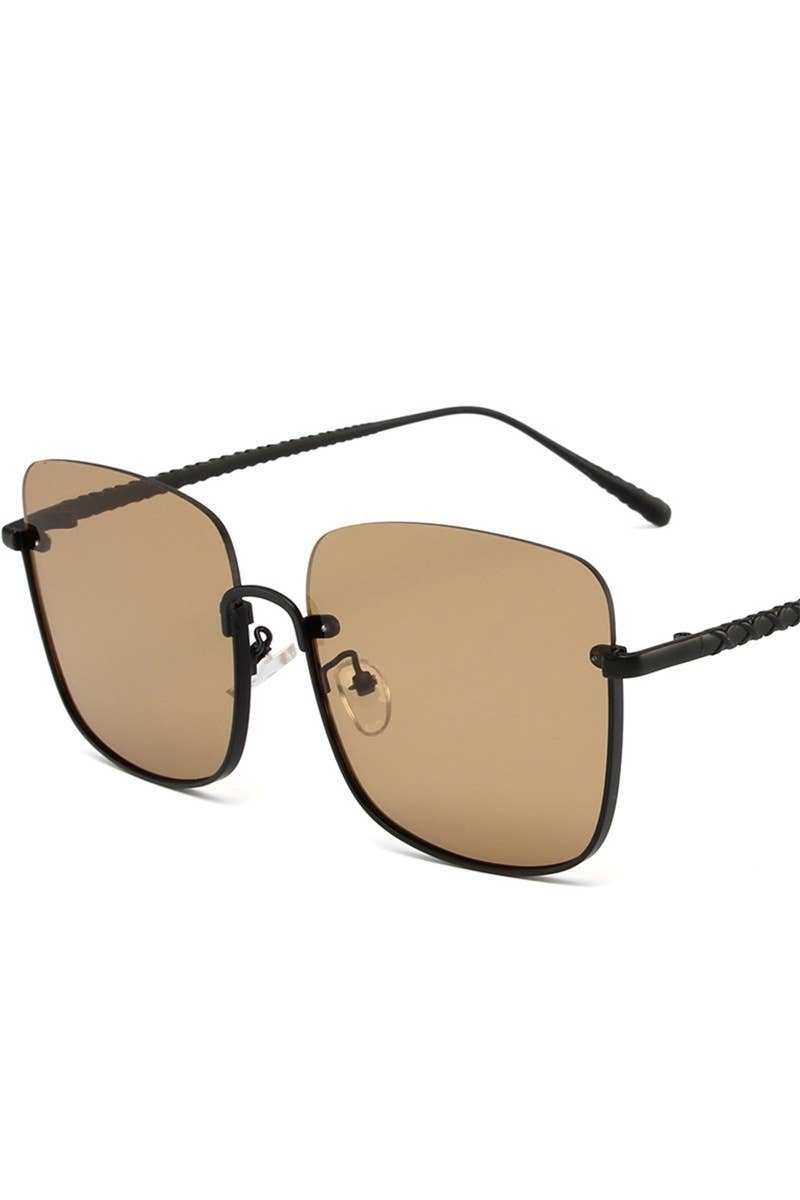 HALF FRAME SQUARE FASHION SUNGLASSES