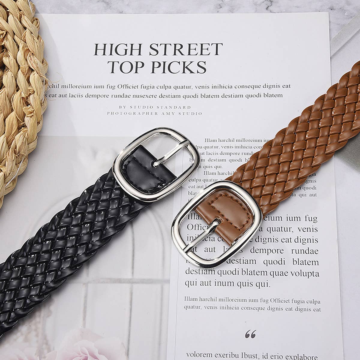 WOMEN NEW STYLE BUCKLE PU PATENT LEATHER BELT_CWABE0594