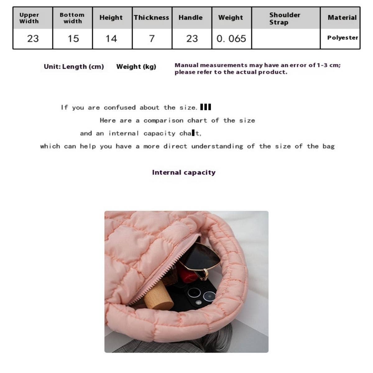 Stylish Plaid Puffy Cloud Handbag  Mini Tote_CUAB00506