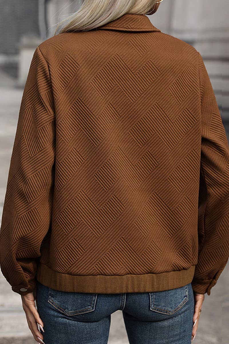 SOLID COLOR LONG SLEEVED ZIPPERED JACKET_CWOJA0709