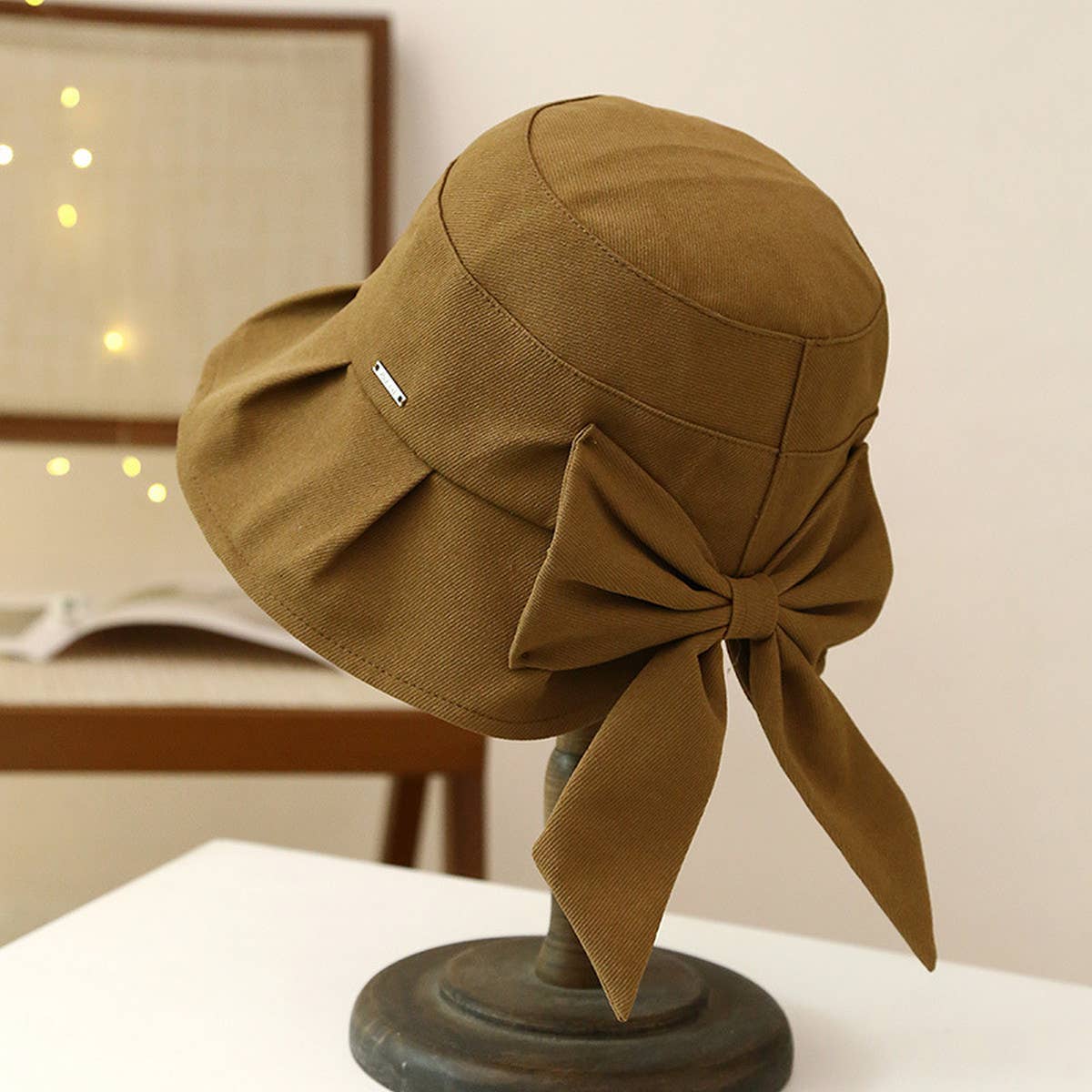 OUTDOOR UV PROTECTION BOW CASUAL BUCKET HAT_CWAB2848