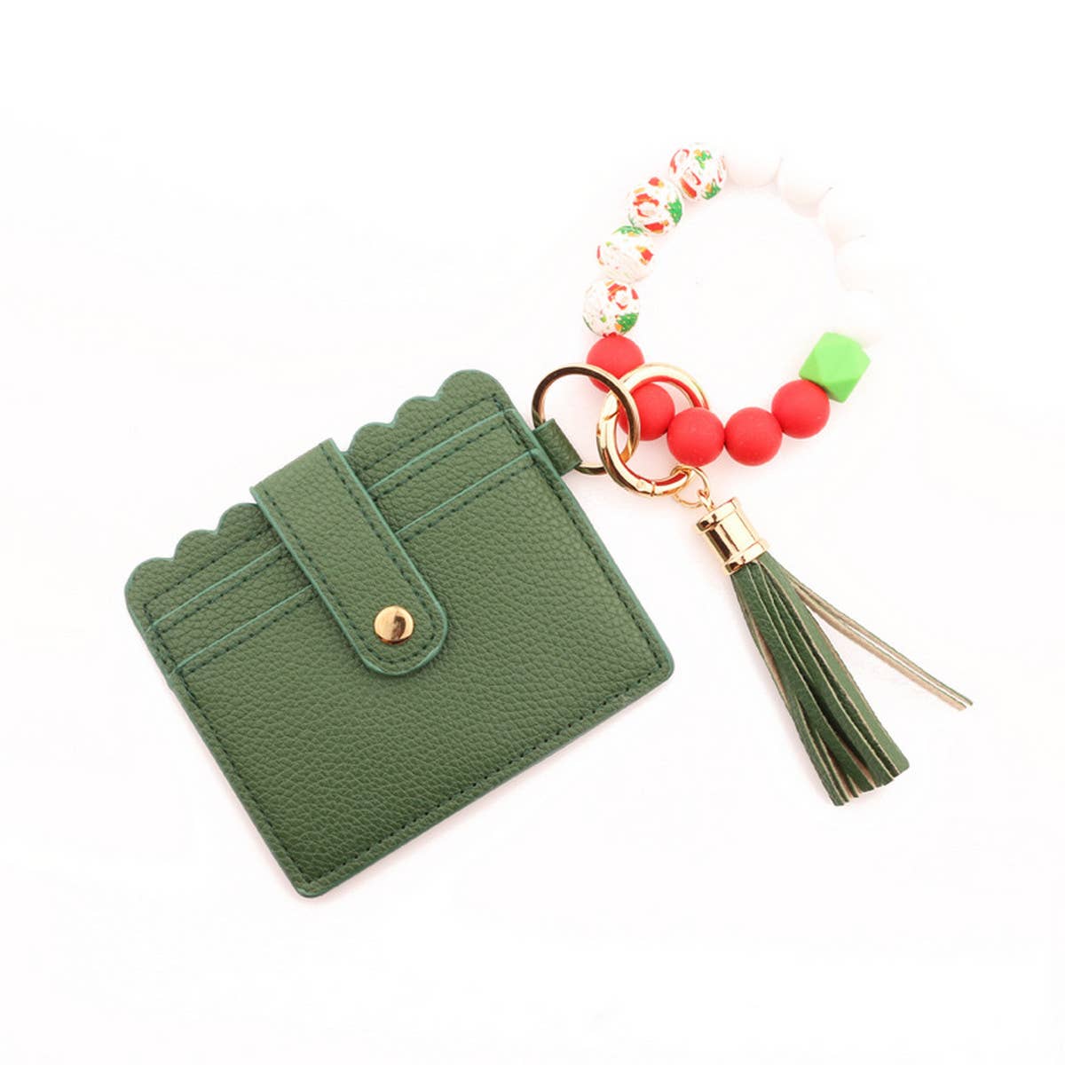 WOMEN CHRISTMAS TREE WALLET KEYCHAIN
