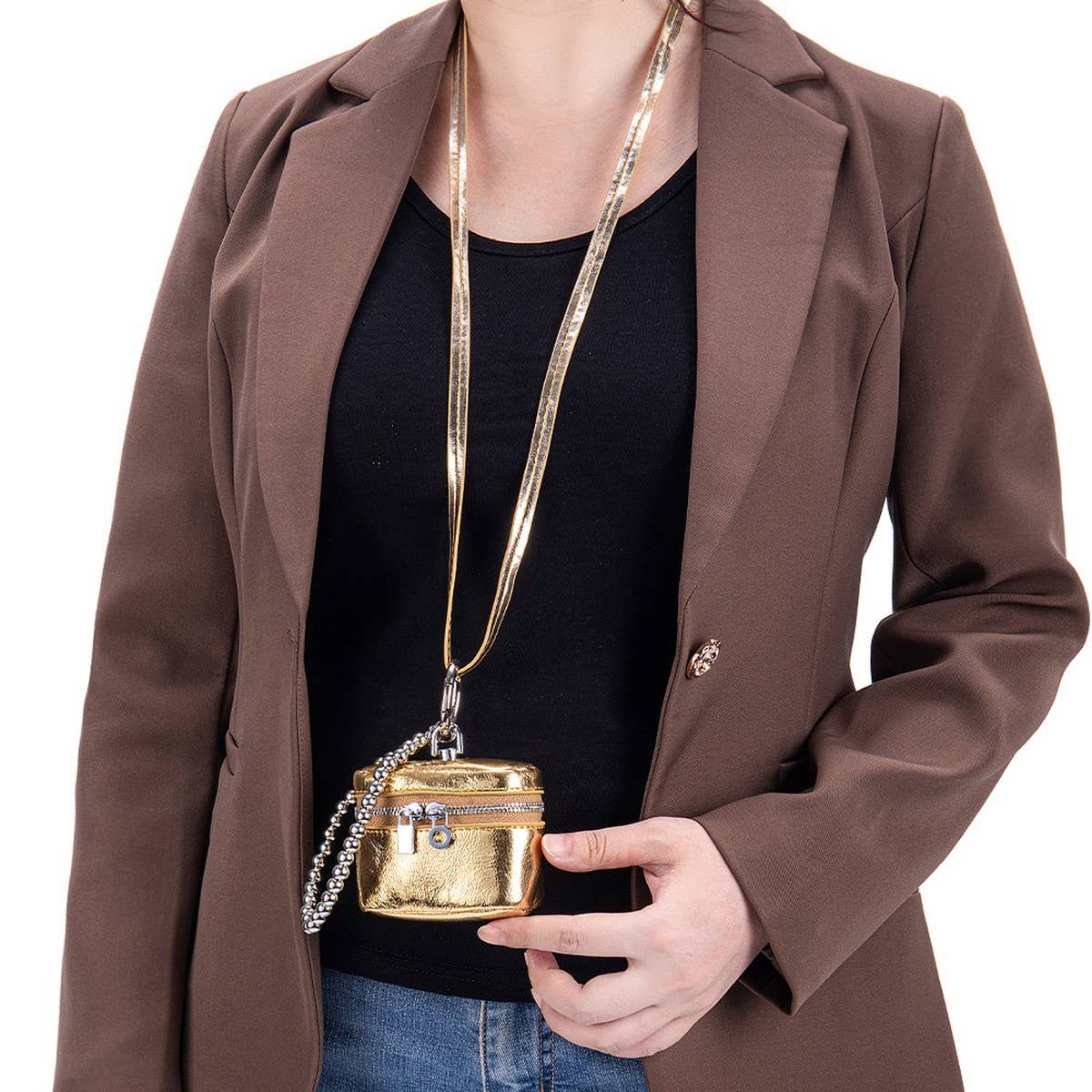 Fashion Leather Pouch ? Pearl Bracelet Design_CUAB00387