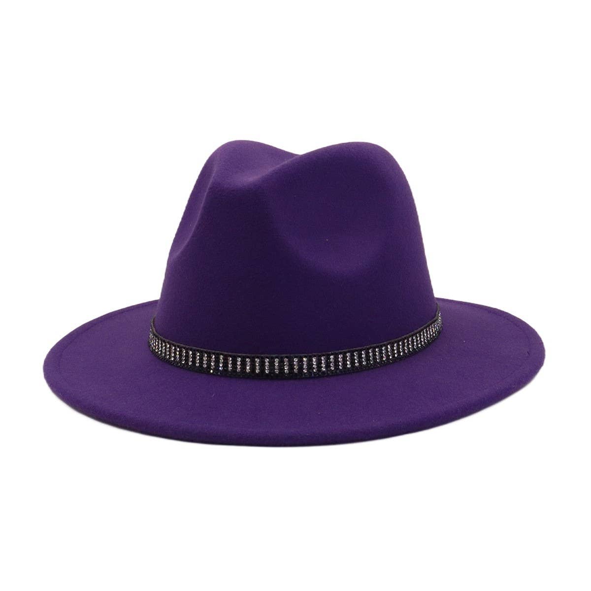 Unisex Vintage Wool FedoraHat British Ethnic Style_CWAH04390