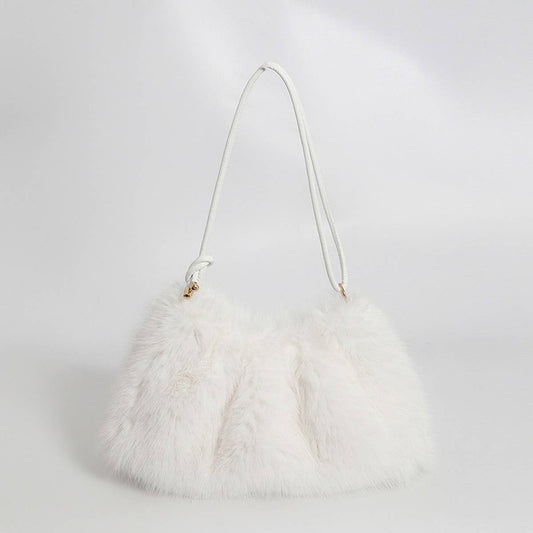 Plush Fur Shoulder Bag Women Handbag Tote_CUAB00539