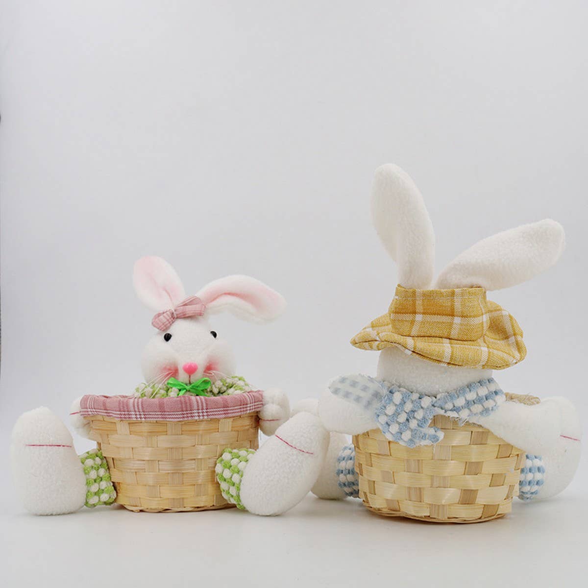EASTER CUTE BUNNY DECORATIVE DOLL STORAGE BASKET_CWMM3484