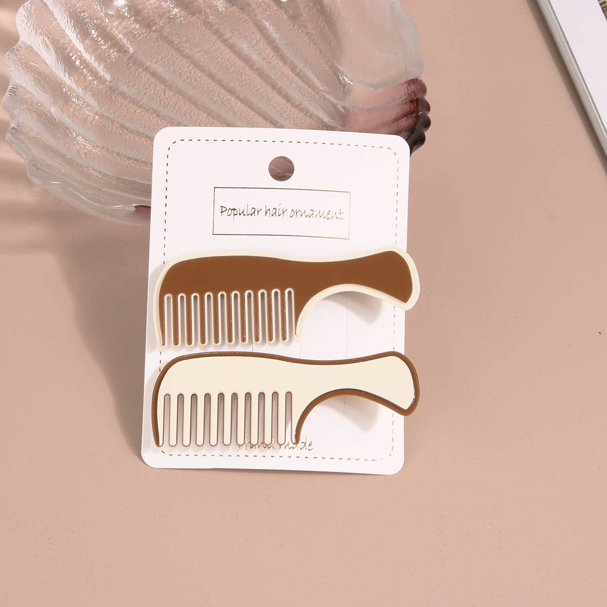 Acrylic edge clip simple geometric hair accessories