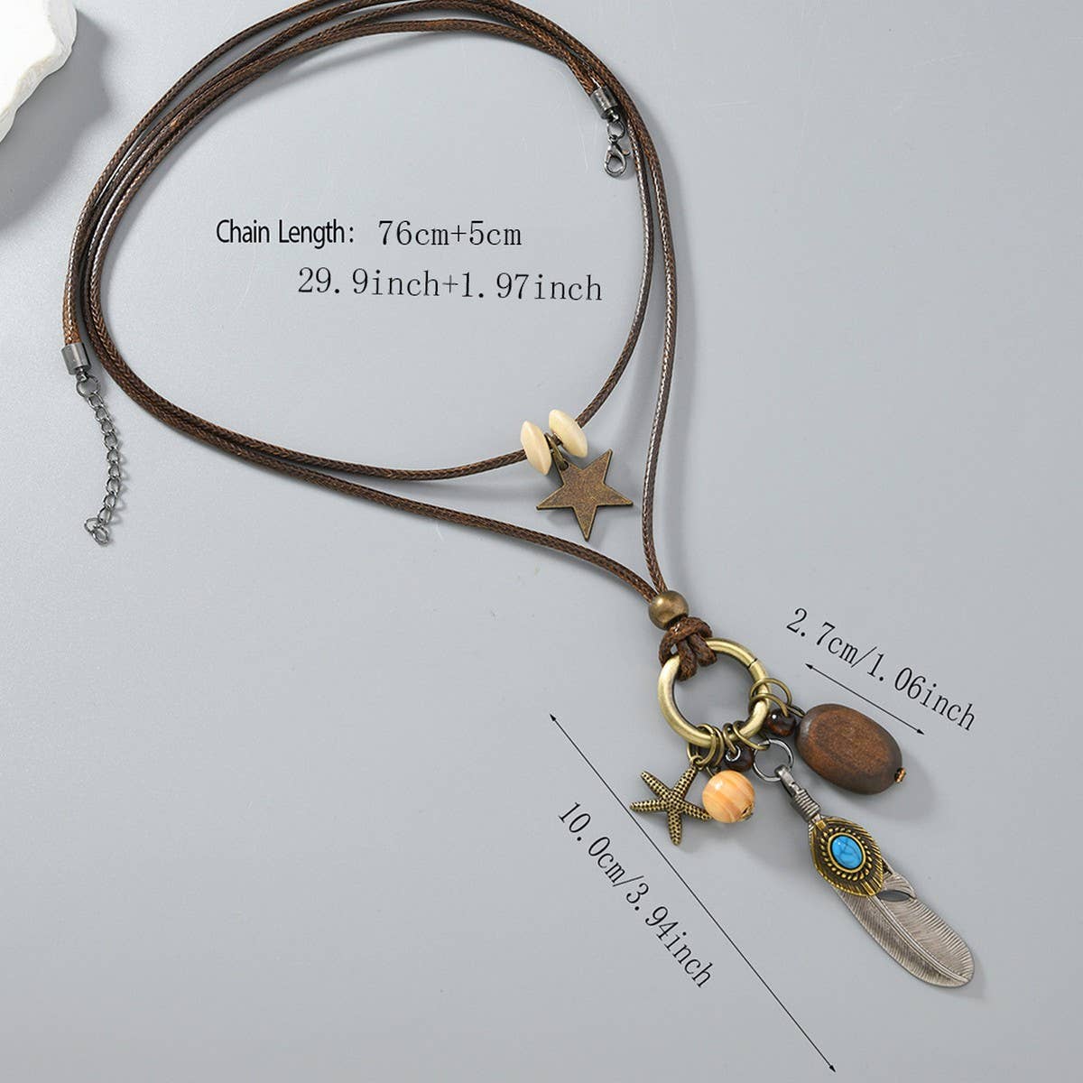 WOMEN'S FASHIONABLE LONG FEATHER NECKLACE