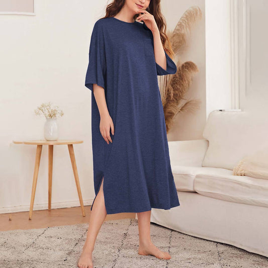 LONG, LOOSE AND COMFORTABLE ONE-STEP DRESS