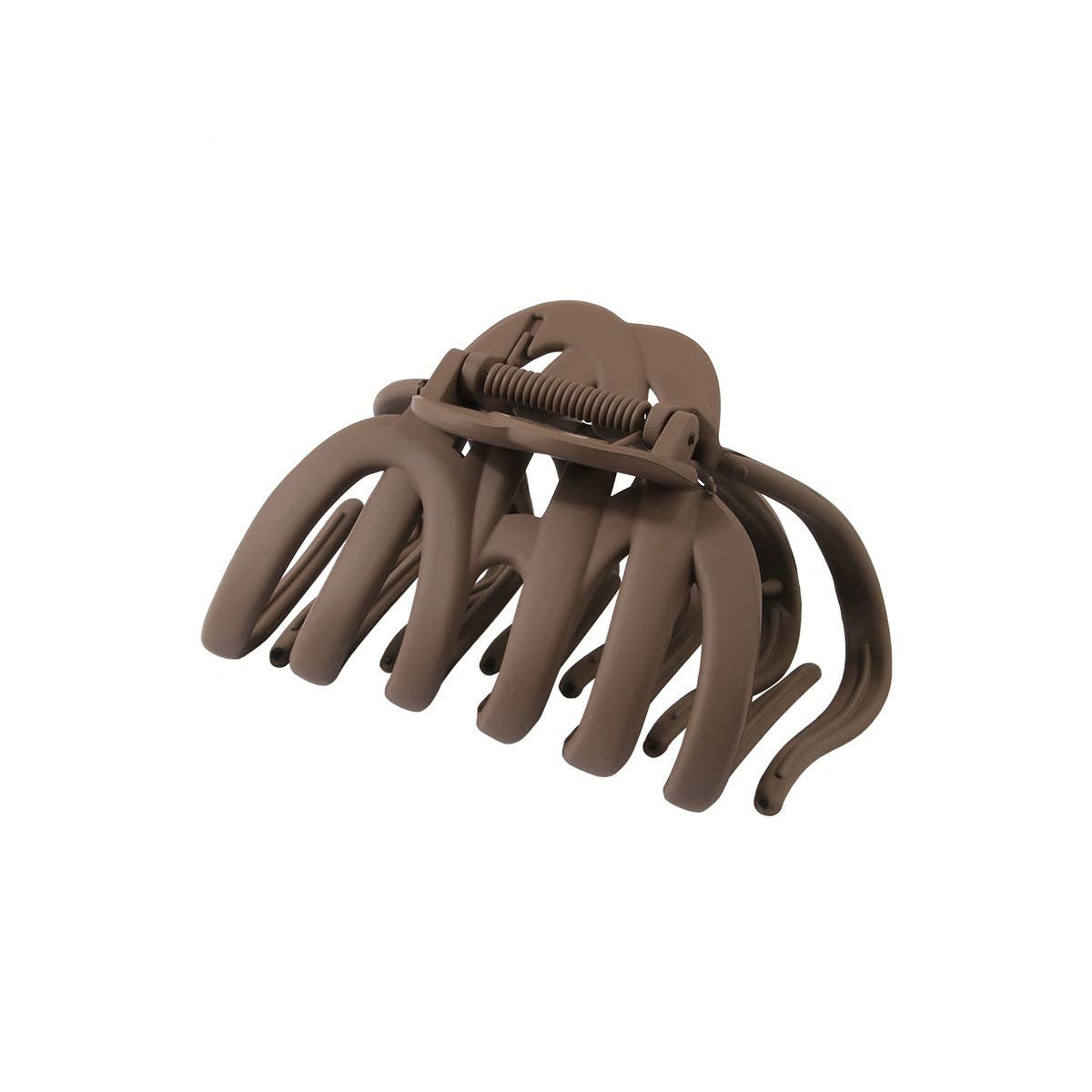 Matte Pumpkin Hair Claw - Large Retro Plastic Clip_CWAHA0461