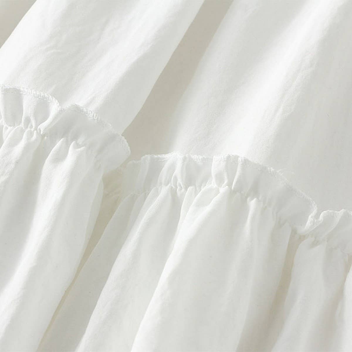 LACE HEM MIDI SKIRT A-LINE SKIRT