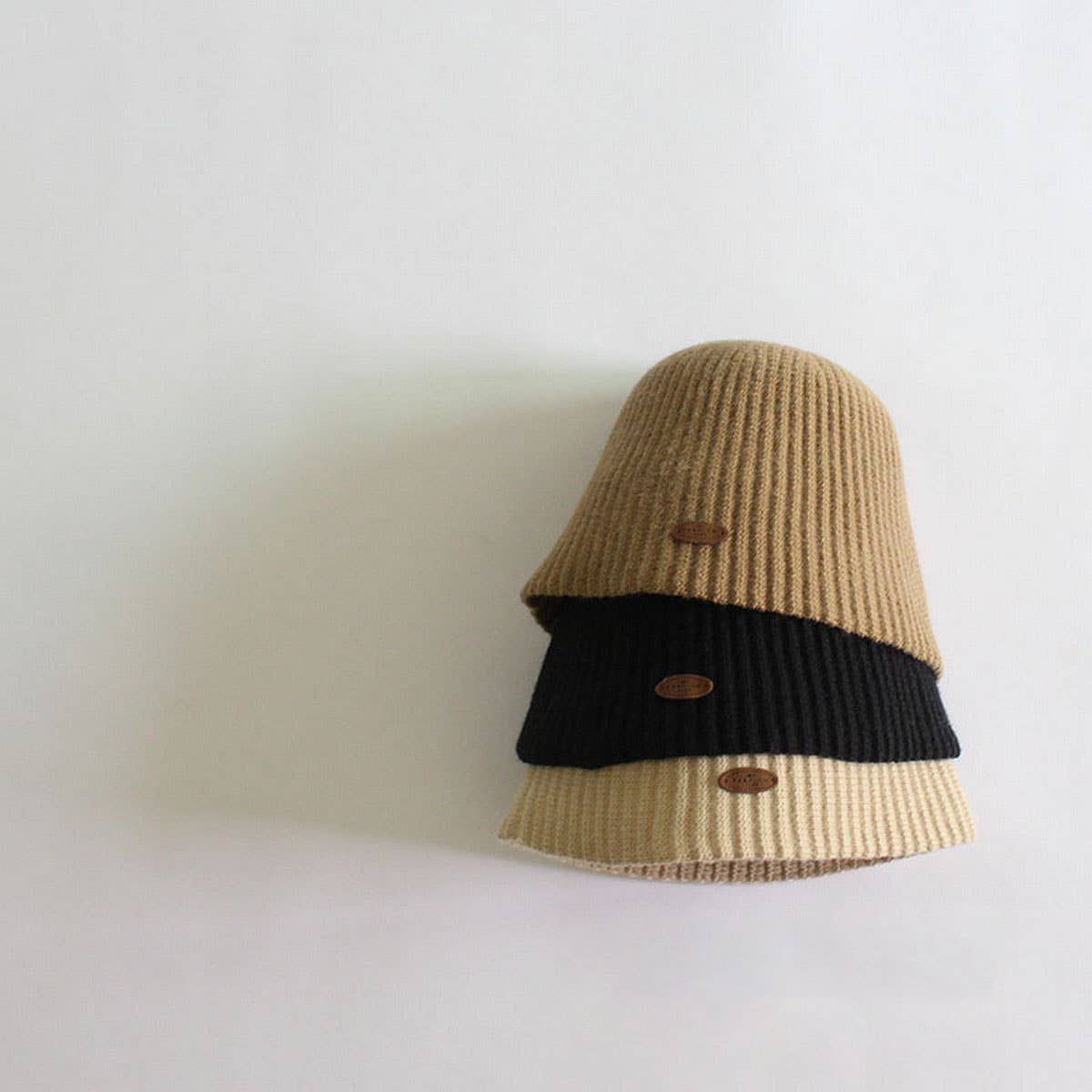VERTICAL STRIPED CHILDREN'S SOLID COLOR BUCKET HAT_CWAH2864