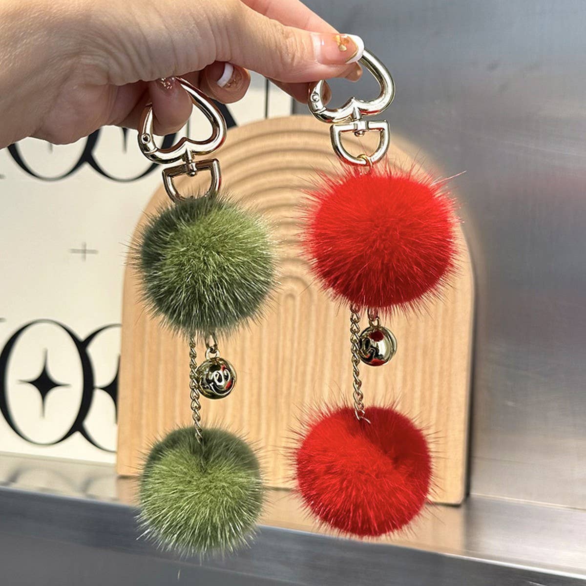 CUTE FUR BALL PENDANT BAG ORNAMENT CAR KEYCHAIN