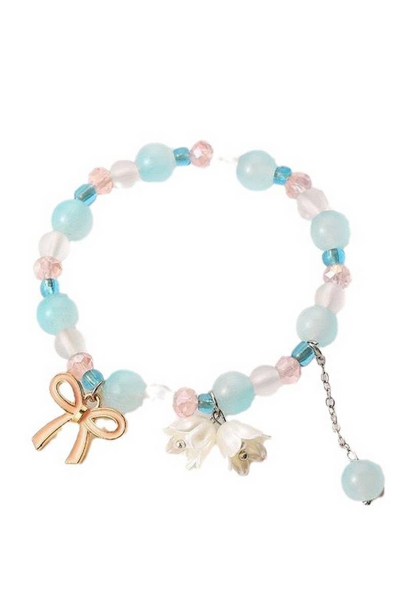 CWAJE1206_RIBBON PENDANT SOFT TONE BRACELETS