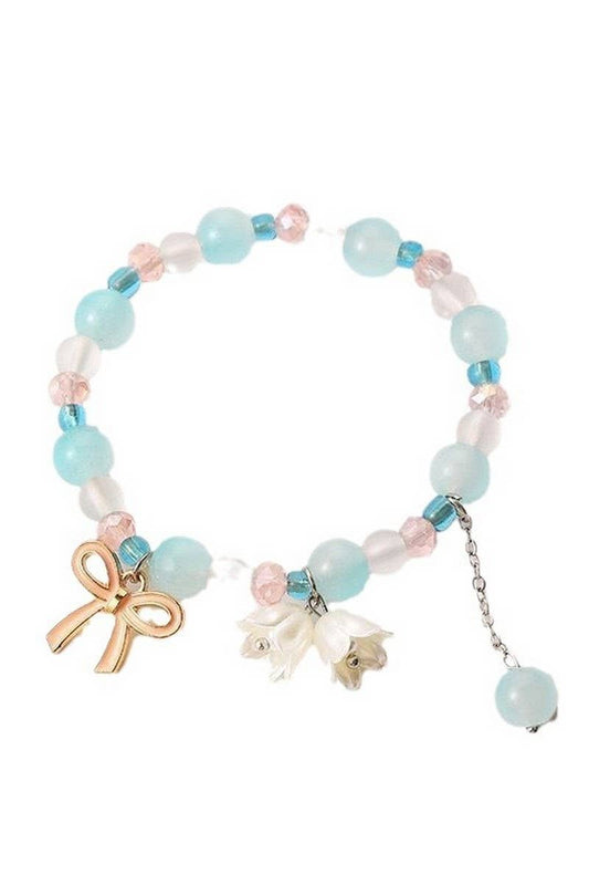 CWAJE1206_RIBBON PENDANT SOFT TONE BRACELETS