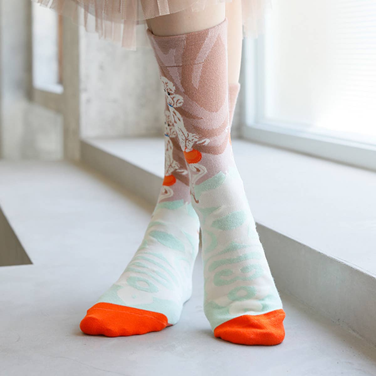 FRENCH FASHION COTTON SKI SOCKS