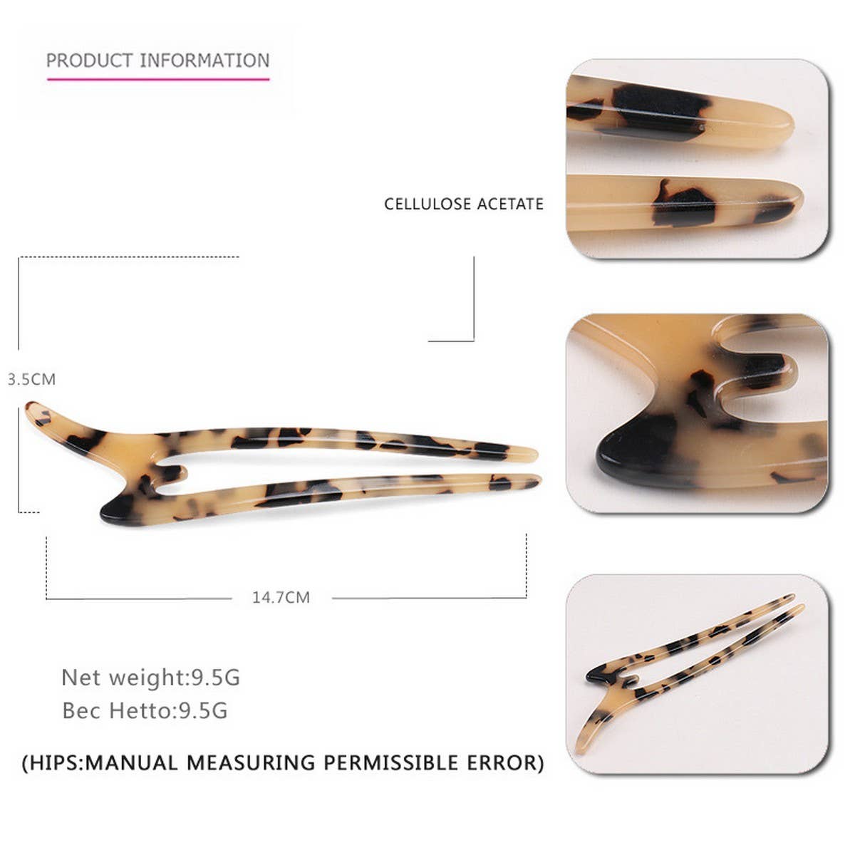 ACETATE LEOPARD PRINT U-SHAPED HAIRPIN_CWAHA4228