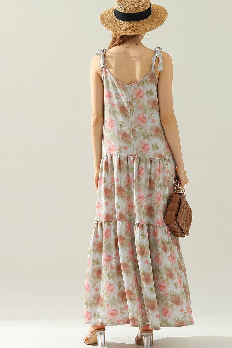 CWDMD826_STRAP TIE SLEEVELESS DRESS WITH TRIM TAPE AT HEM