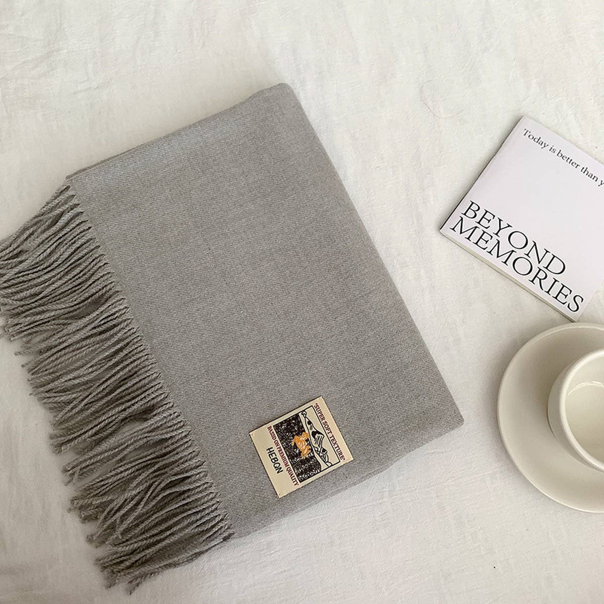 Solid Color Faux Cashmere Scarf -Winter Wrap_CWASC2303