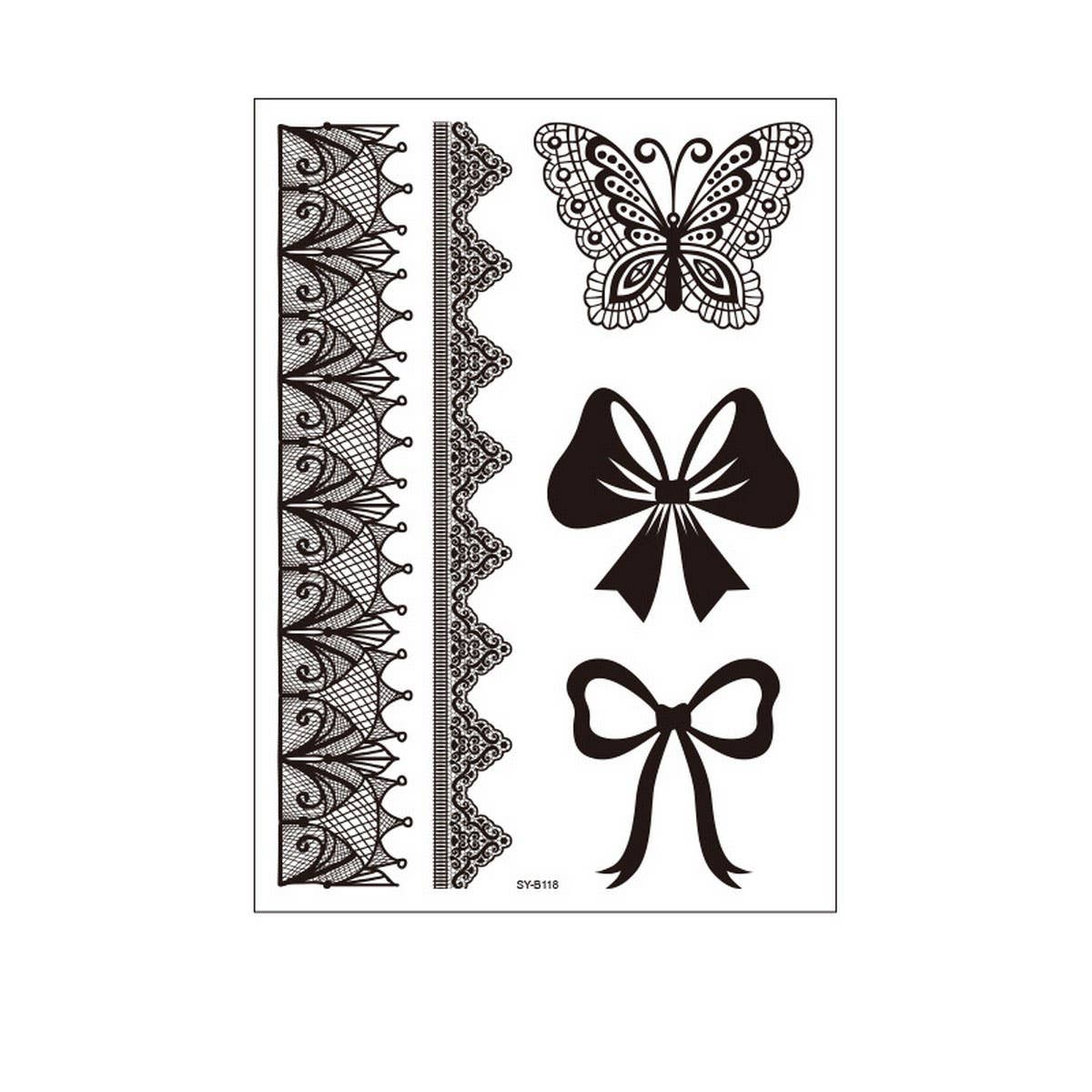 Bridal Mandala Tattoo Stickers Elegant Design_CWMM8356