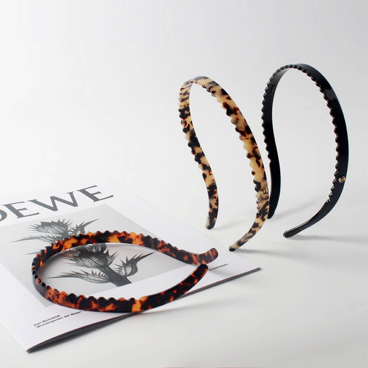3MM ACETATE HAIR BAND WAVE THIN HEADBAND_CWAHA4353