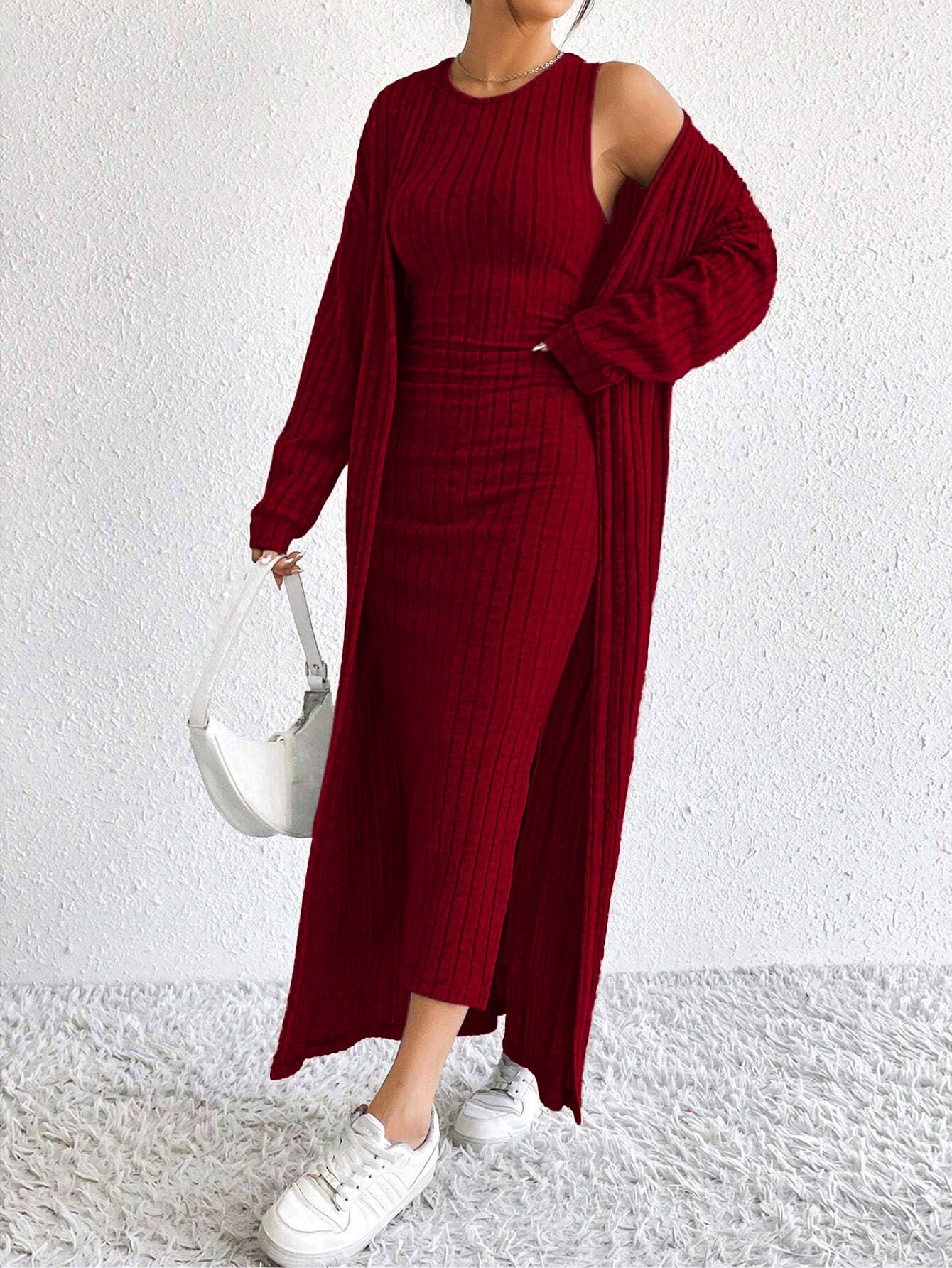 LAZY SIMPLE FASHION SUIT DRESS COAT TWO-PIECE SET