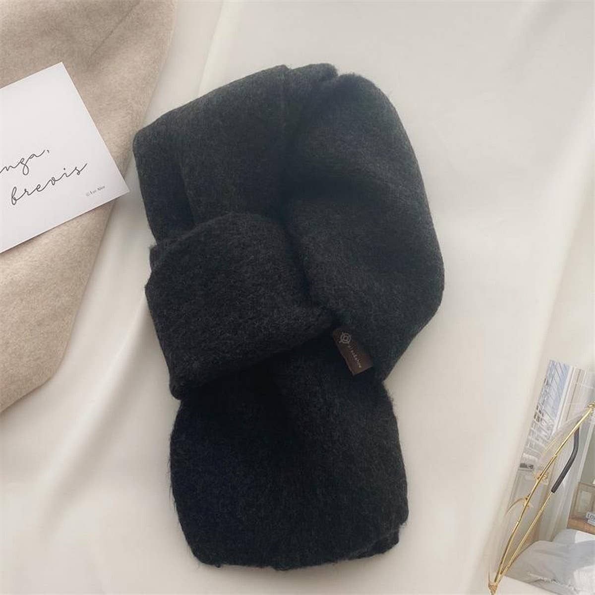 Soft Knit Neck Scarf - Faux Cashmere Winter Wrap_CWASC1260