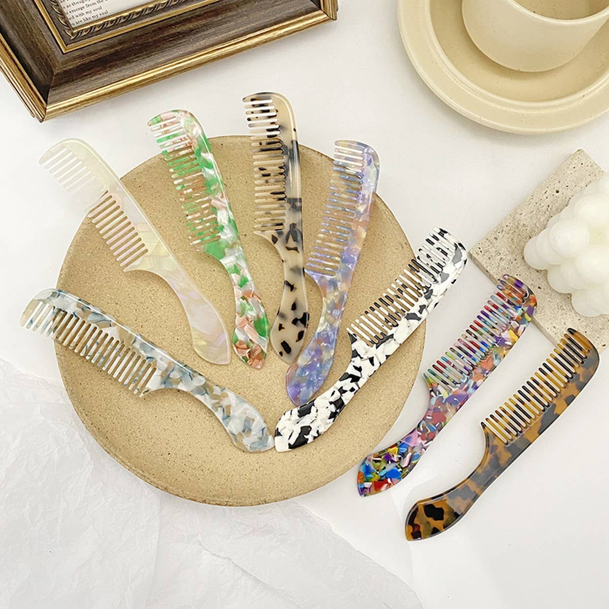 Acetate Handheld Comb Vintage Commuter Style_CWMM6445