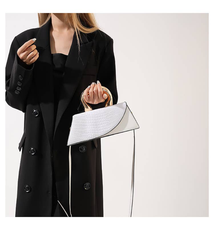 Stone-patterned retro crossbody small square bag