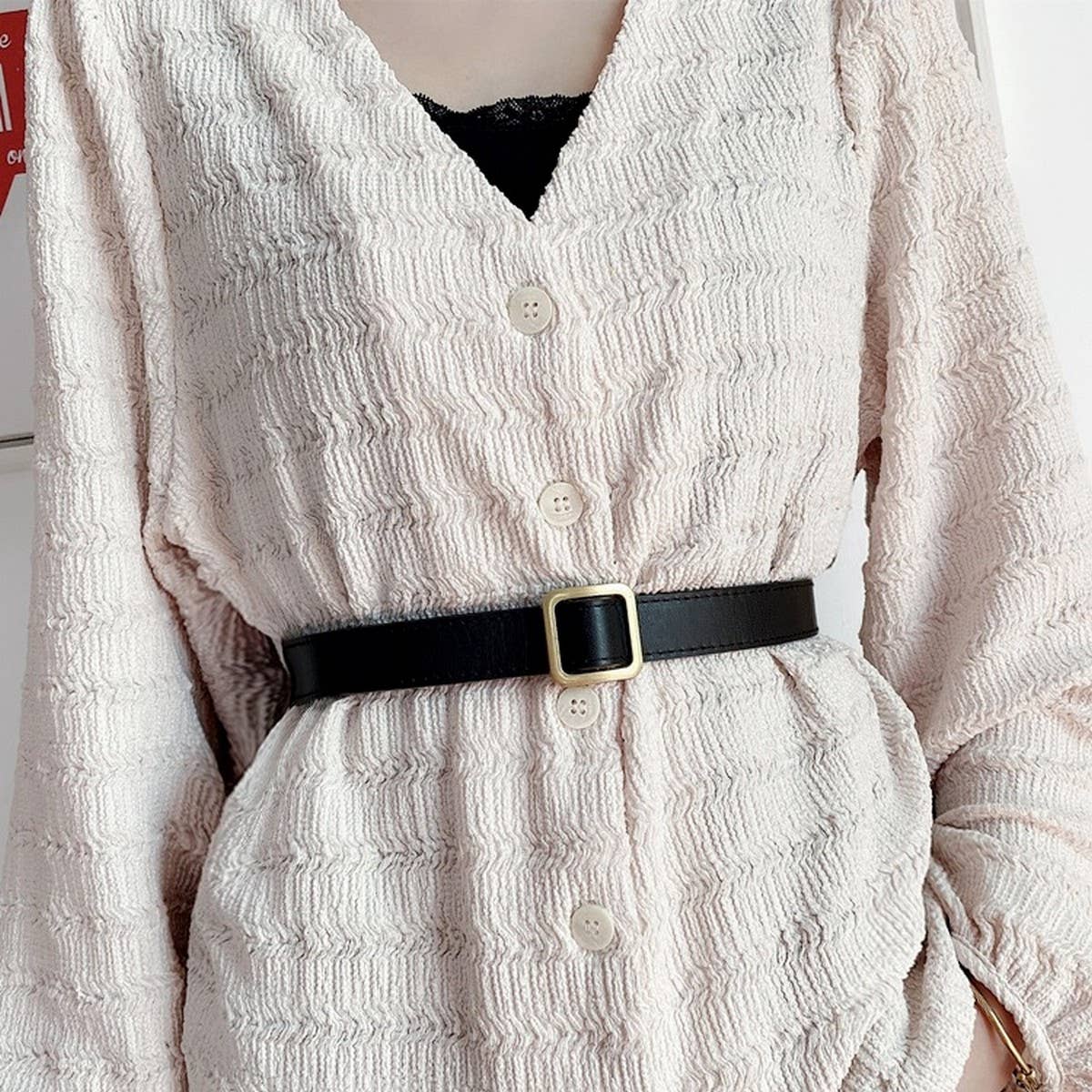 SIMPLE RETRO BELT WITH SQUARE BUCKLE WITHOUT HOLES_CWABE0659