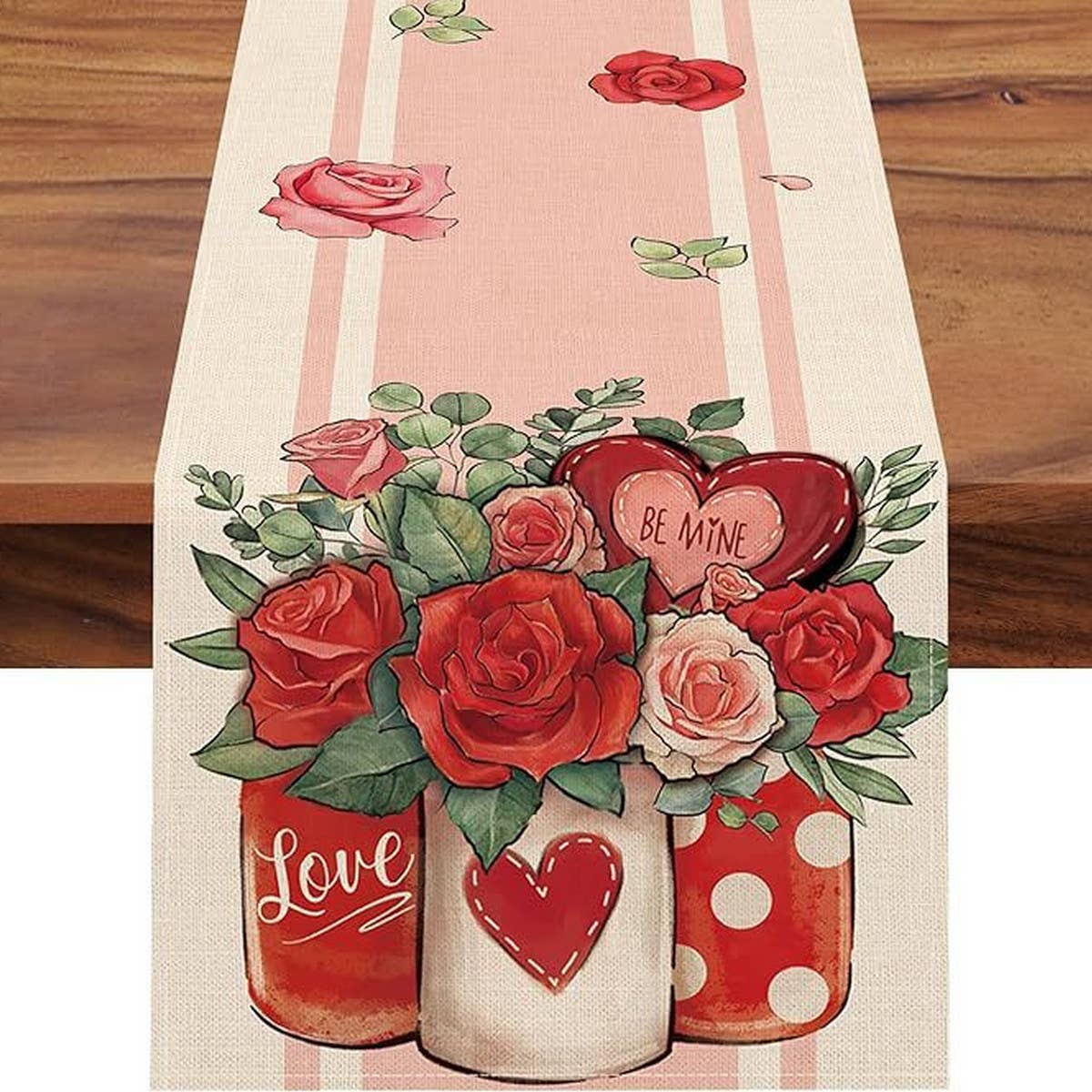 HOME DECOR VALENTINE'S DAY LOVE TABLE CLOTH