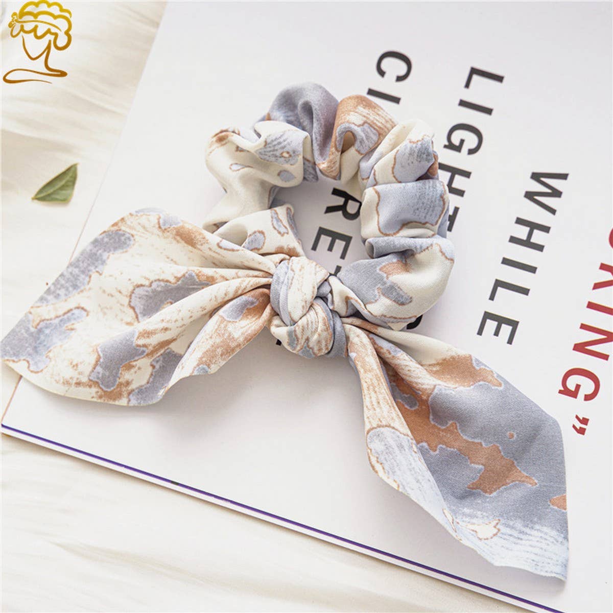 RETRO TIE-DYE RABBIT EARS LARGE INTESTINE HAIR TIE_CWAHA0839