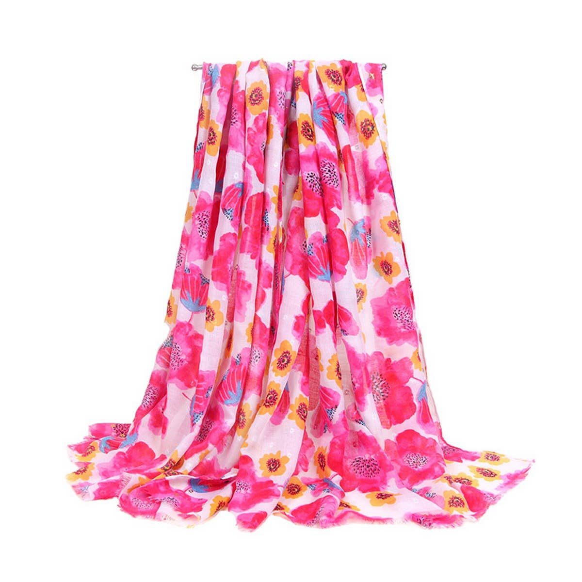 Satin Silk Scarf ? Colorful Sun Protection Shawl