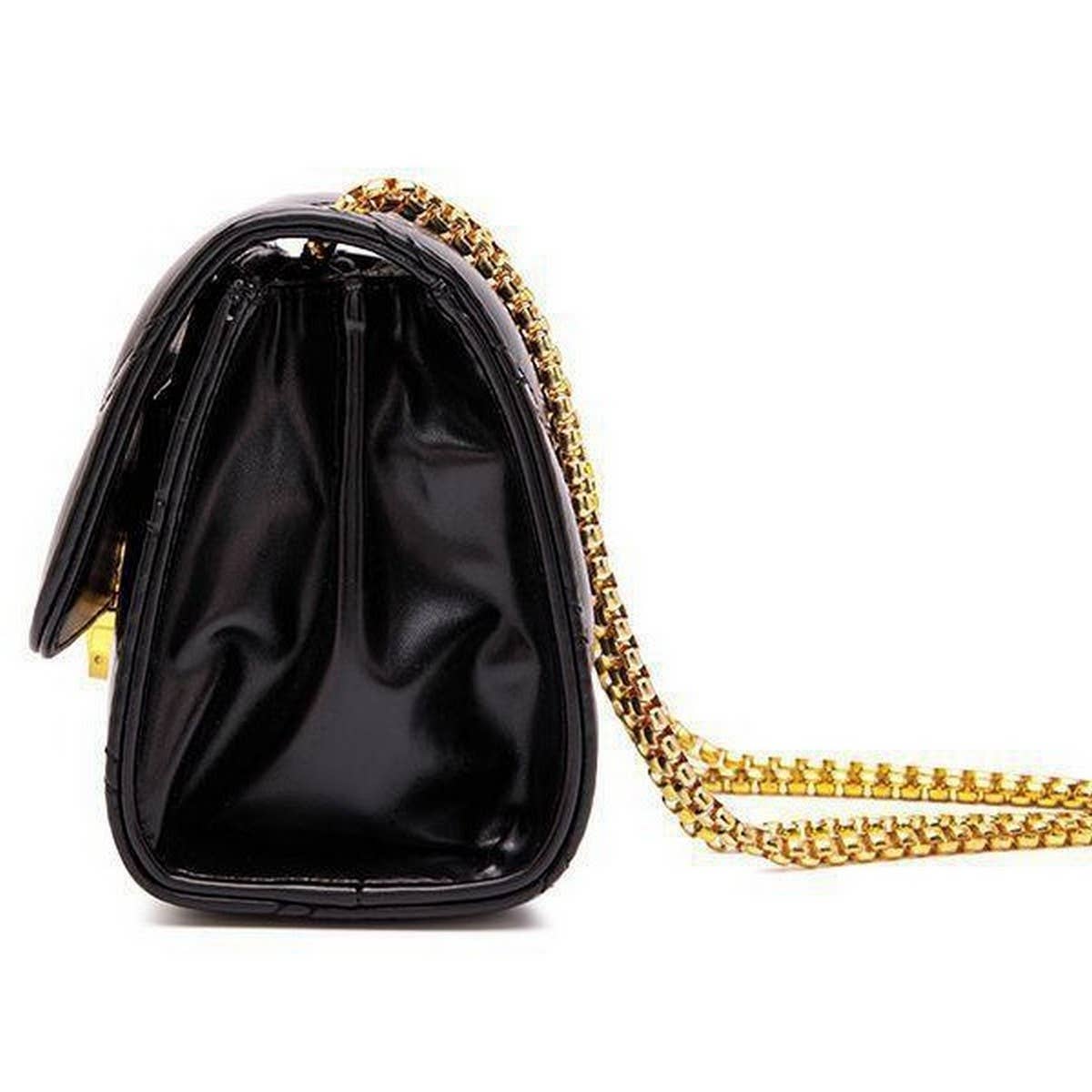 HIDDEN BUCKLE CHAIN BAG SHOULDER BAG_CUAB0179