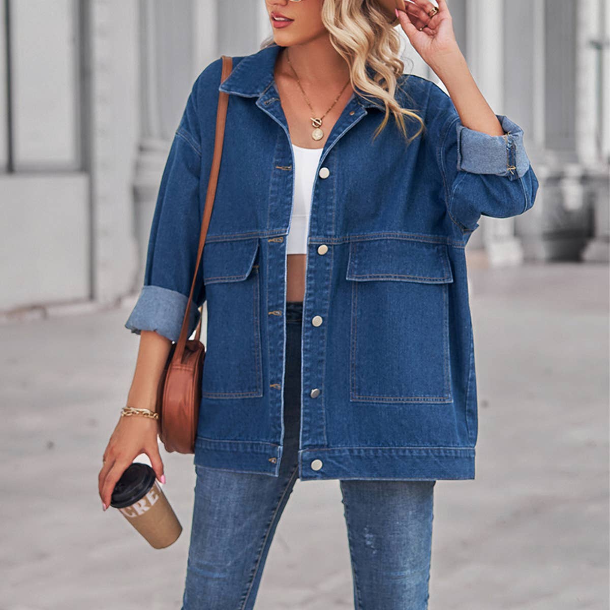 Vintage Loose Denim Jacket for Women ? Classic Fit