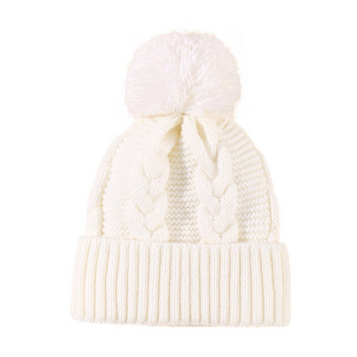 2024 NEW CHILDREN'S SINGLE BALL TWIST KNITTED HAT_CWAH1741