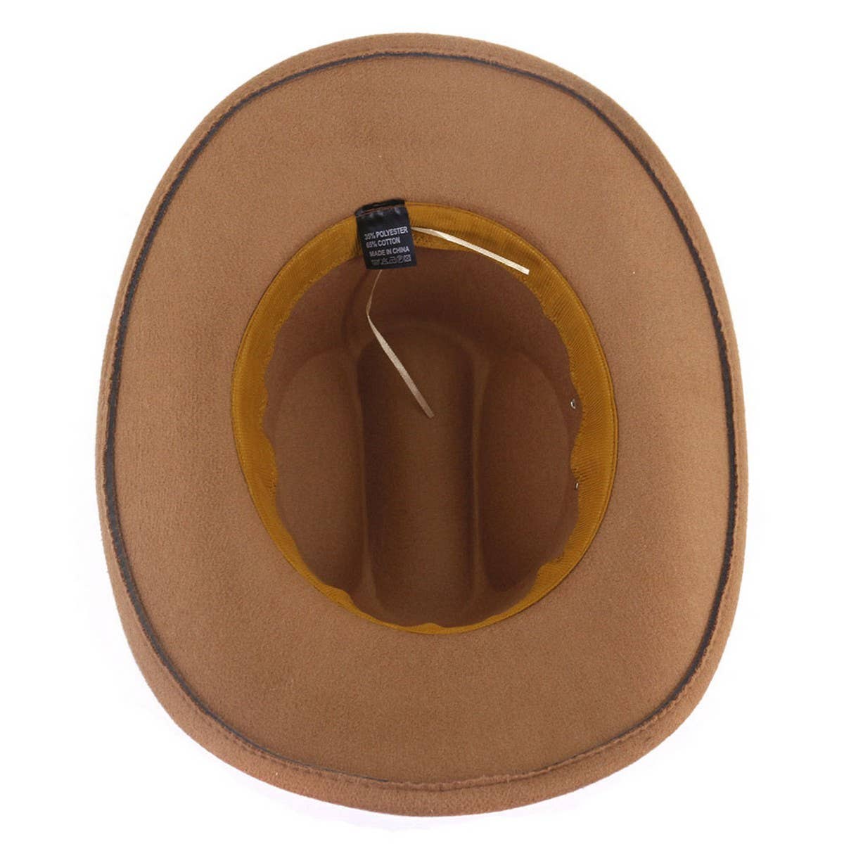 Western Cowboy Hat Felt Wide Brim with Belt Decor_CWAH1772