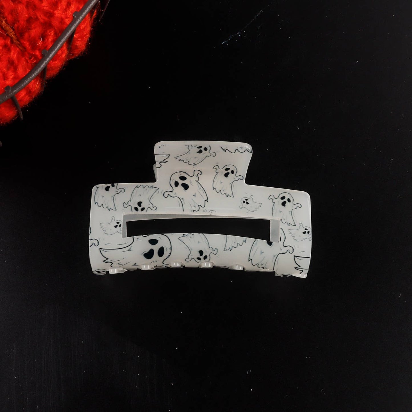 HALLOWEEN GHOST RECTANGULAR HAIRPIN